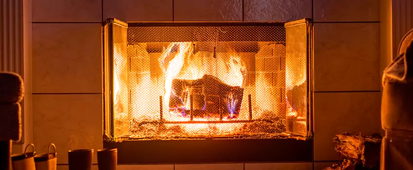 Mendota Hearth Landscape Fireplace Installation in Deer Park, New York